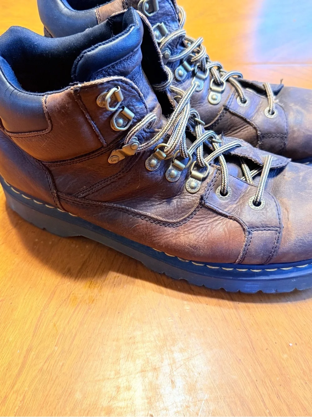 Dr. Martens 11303 Men’s Size 13 Brown Leather Hiking Work Boots Lug Sole